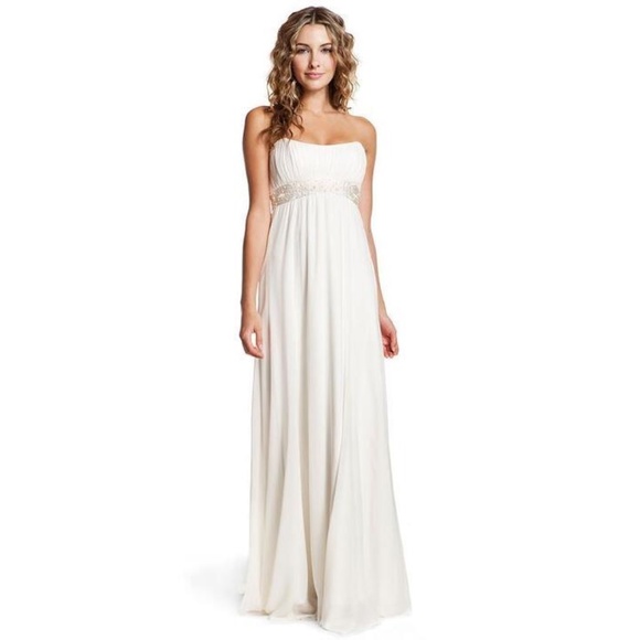 NICOLE MILLER BEADED SILK WEDDING BRIDAL DRESS JA0005 $1980 - Picture 1 of 12